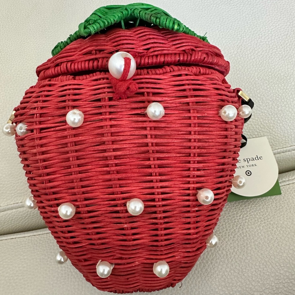 kate spade new york x Target Pearl Embellished Strawberry Basket Bucket Bag